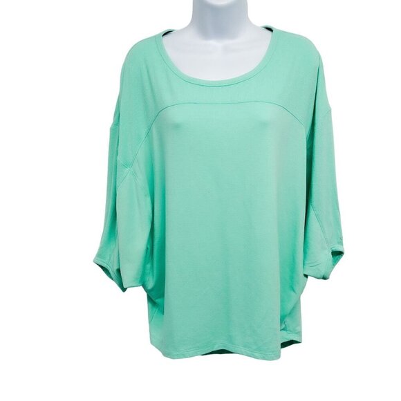 Victoria's Secret VSX Sport Oversized Dolman Sleeve Long Tee Basic Top Mint - Picture 1 of 7
